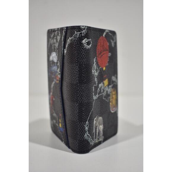 Louis Vuitton Maps Damier Graphite Renaissance Logo Pocket Organizer Wallet - Picture 3 of 8